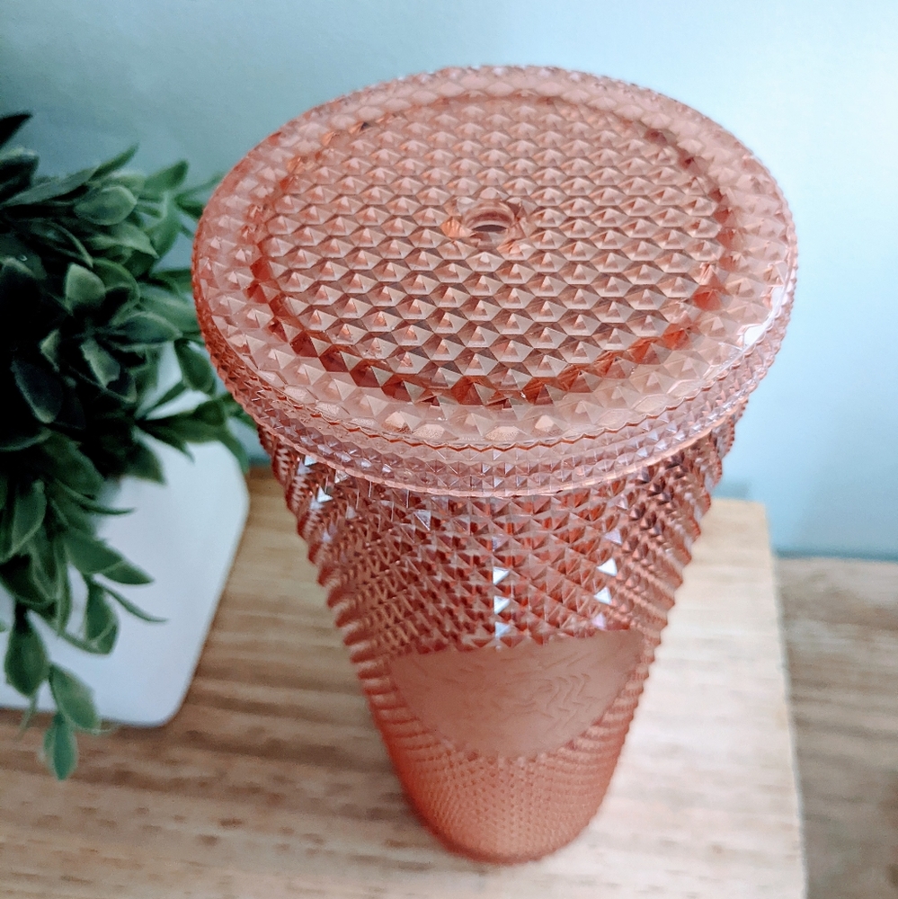 Starbucks Rose Gold Venti Tumbler Studded Spike Hologram‎ Cup 24oz - Picture 6 of 8